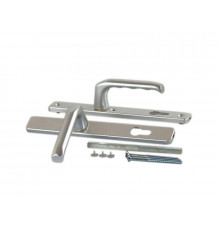 Гарнитур нажимной HOPPE London со сплошной накладкой (30 мм 67-72 мм), Серебристый 1 пар