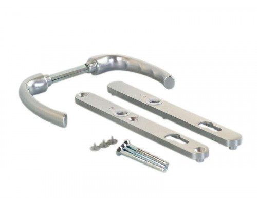 Гарнитур нажимной HOPPE Tokyo со сплошной накладкой (24 мм 67-73 мм), Серебристый F1