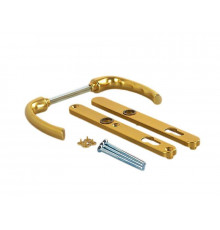 Гарнитур нажимной HOPPE Tokyo со сплошной накладкой (24 мм), Золото матовое