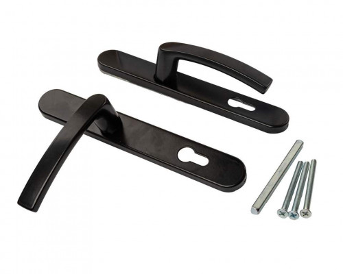 Гарнитур нажимной Maxbar BATI подпруж. 36/92 Чёрный RAL9005 MATT на профиль 70мм