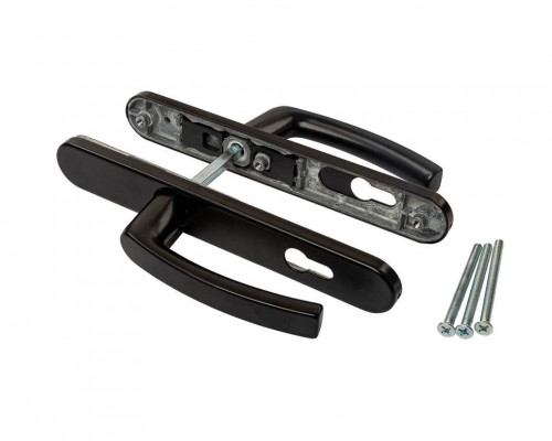 Гарнитур нажимной Maxbar BATI подпруж. 36/92 Чёрный RAL9005 MATT на профиль 70мм