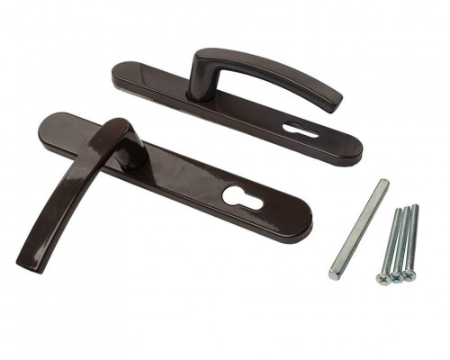 Гарнитур нажимной Maxbar BATI подпруж. 36/92 Коричневый RAL8019 на профиль 70мм