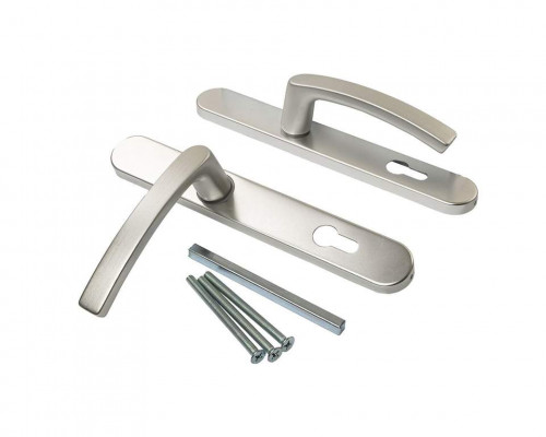 Гарнитур нажимной Maxbar BATI подпруж. 36/92 Серебристый RAL9016 на профиль 70мм