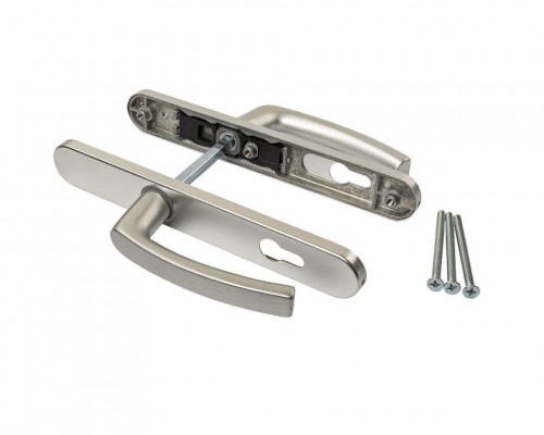 Гарнитур нажимной Maxbar BATI подпруж. 36/92 Серебристый RAL9016 на профиль 70мм