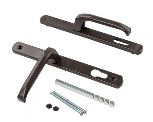 Гарнитур нажимной подпружиненный DENIZ, 25/92 коричневый RAL8019