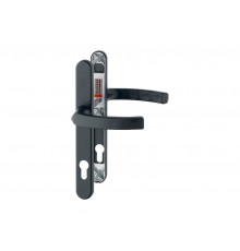 Гарнитур нажимной подпружиненный HOPPE Liege со сплошной накладкой (30/67-72), Черный F9714M 1 шт.