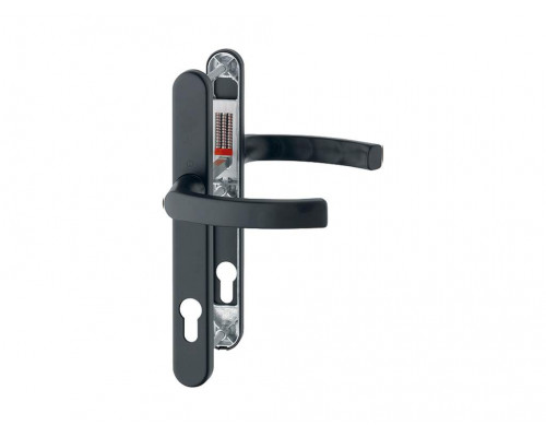 Гарнитур нажимной подпружиненный HOPPE Liege со сплошной накладкой (30/67-72), Черный F9714M 1 шт.