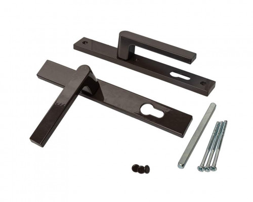 Гарнитур нажимной подпружиненный 32/92 (3 винта), корич. RAL8019