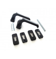 Гарнитур нажимной раздельный Elementis 31.5/PZ/8(длина штифта 120мм+1пара накладок)Черный 1 ком.