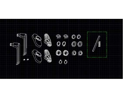 Гарнитур нажимной раздельный Stublina, 30 неокрас (для профиля 50-60мм))