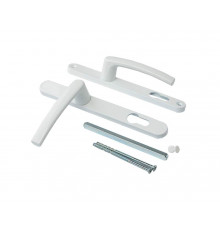 Гарнитур нажимной с подпружиниванием Mezut 25/85 (2 винта) белый RAL9016 1 шт.