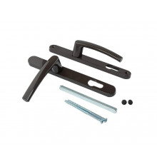 Гарнитур нажимной с подпружиниванием Mezut 25/85 (2 винта) корич. RAL8019 1 шт.