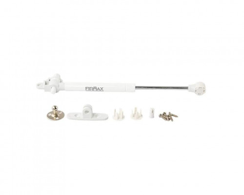 Газовый подъемник мебельный с доводчиком Firmax 100N 3,2-3,5кг (комплект из 4 частей + саморезы), белый 1 ком.