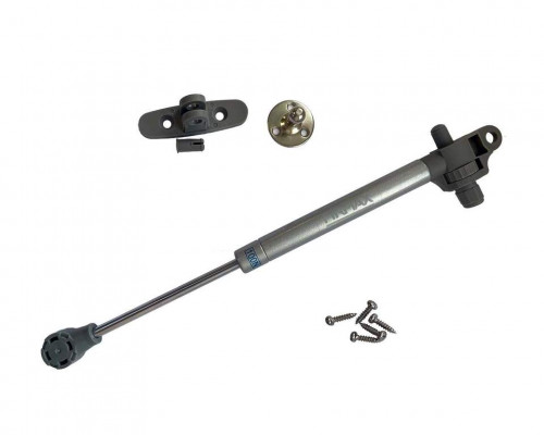 Газовый подъемник мебельный с доводчиком Firmax 50N 1,6-2,5 кг (комплект из 4 частей + саморезы) 1 ком.