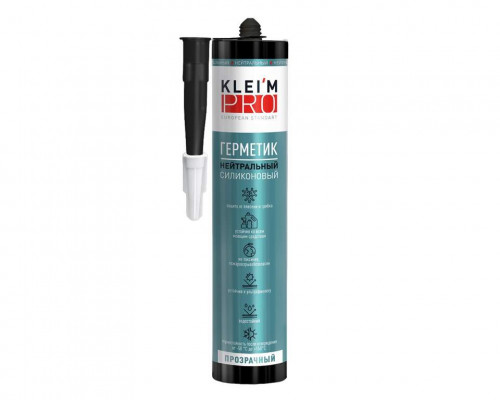 Герметик "KLEIM-PRO" силиконовый нейтральный (прозрачный)  600 мл