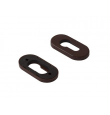 Накладки овальные Elementis PZ, Коричневый пластик (2 накладки+ 2 подкладки) 1 пар