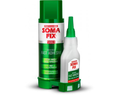Клей 2K SOMAFIX S663 (50гр+200мл) (цианоакрилатный клей + активатор), комплект