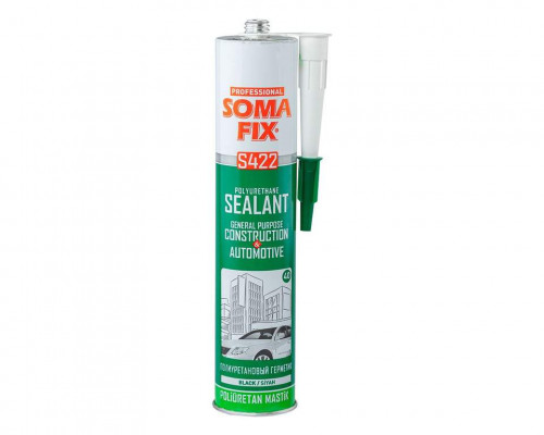 Клей SOMAFIX S422, полиуретановый герметик, черный, картуш 280мл (365г) Клей SOMAFIX S422, полиуретановый герметик, черный, картуш 280мл (365г)