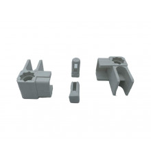 Комплект аксессуаров (4 угла, 2 направляющих, 2 заглушки) для широкой серии 28 мм порогового профиля (белый, RAL9016)