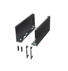 Комплект боковин ALPHALUX высота 180,5мм (high), длина 300 мм (L/R, крепления фасада, заглушки) для ящика CRYSTAL, антрацит