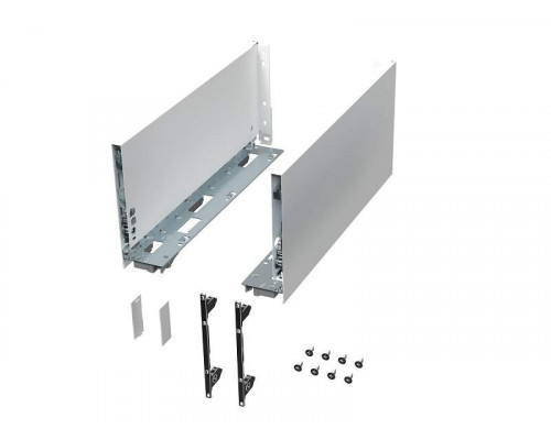 Комплект боковин ALPHALUX высота 180,5мм (high), длина 350 мм (L/R, крепления фасада, заглушки) для ящика CRYSTAL, белый