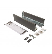 Комплект боковин ALPHALUX высота 95,5мм (low), длина 350 мм (L/R, крепления фасада, заглушки) для ящика CRYSTAL, антрацит