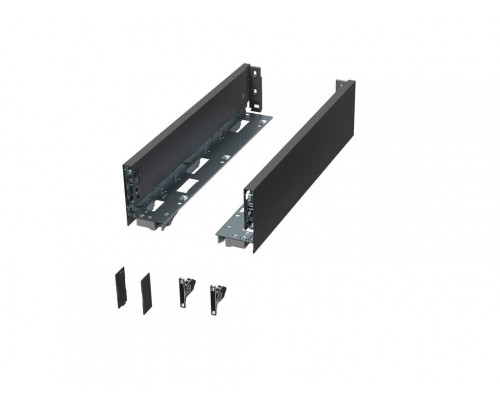 Комплект боковин ALPHALUX высота 95,5мм (low), длина 500 мм (L/R, крепления фасада, заглушки) для ящика CRYSTAL, антрацит