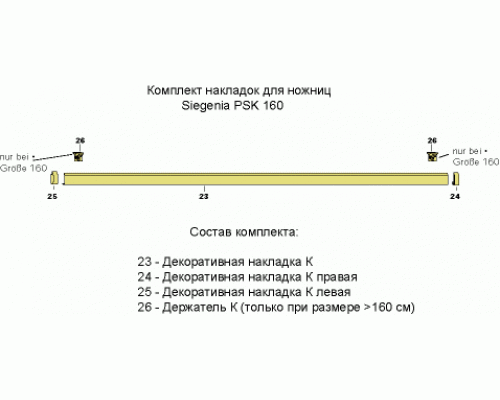 Комплект декоративных накладок K PSK-PORTAL 160 Gr.87, 670-870 средняя бронза Комплект декоративных накладок K PSK-PORTAL 160 Gr.87, 670-870 средняя бронза