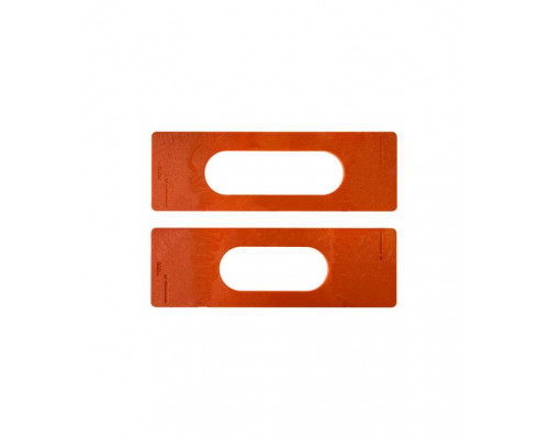 Комплект из 2-х пластиковых вставок с овальными отверстиями для пластикового шаблона для скрытых петель OTLAV 120x30 мм