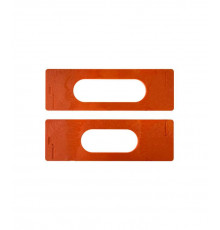 Комплект из 2-х пластиковых вставок с овальными отверстиями для пластикового шаблона для скрытых петель OTLAV 120x30 мм