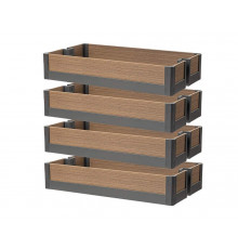 Комплект корзин (4 штуки) колонны выдвижной Firmax DANA Wood в базу 300 м, H=1200-1500мм