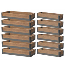 Комплект корзин (6 пар) колонны выдвижной  Firmax DANA Wood в базу 600 мм, H=1765мм