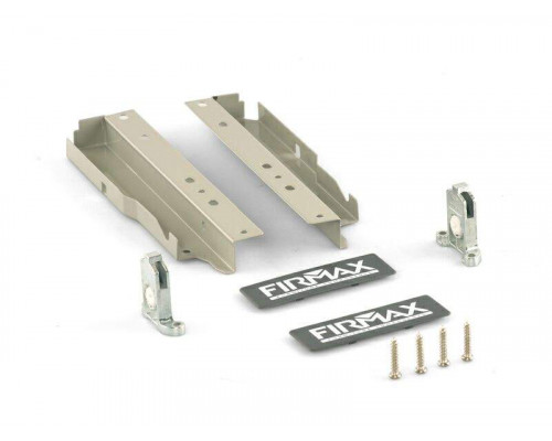 Комплект креплений Firmax высота 199 мм (Держатели фасада, держатели задней стенки, заглушки) для ящика Newline, серый 1 ком.