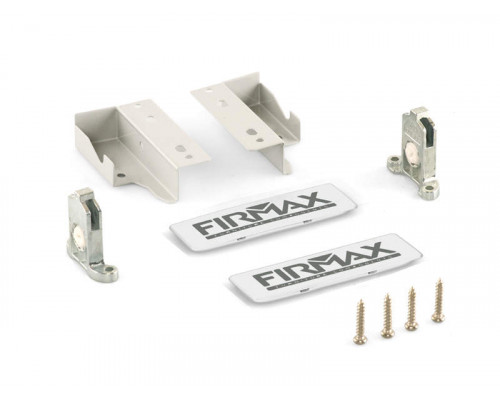Комплект креплений Firmax высота 84 мм (Держатели фасада, держатели задней стенки, заглушки) для ящика Newline, белый 1 ком.