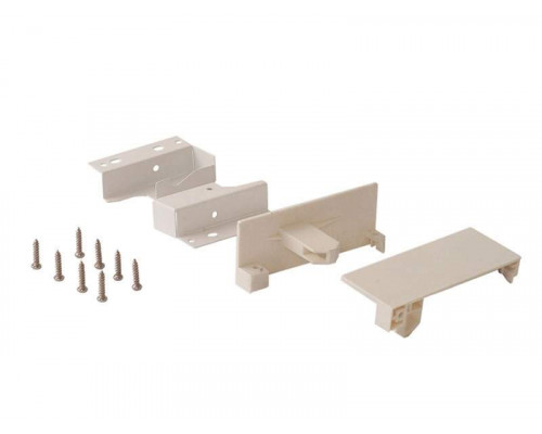 Комплект креплений Firmax высота 84 мм (Соединители передней панели, держатели задней стенки, заглушки, винты) для внутреннего ящика Newline, белый (алюминий + пластик) 1 ком.