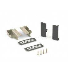 Комплект креплений Firmax высота 84 мм (Соединители передней панели, держатели задней стенки, заглушки, винты) для внутреннего ящика Newline, серый (алюминий + пластик) 1 ком.