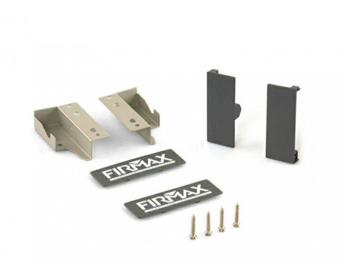 Комплект креплений Firmax высота 84 мм (Соединители передней панели, держатели задней стенки, заглушки, винты) для внутреннего ящика Newline, серый (алюминий + пластик) 1 ком.