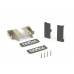 Комплект креплений Firmax высота 84 мм (Соединители передней панели, держатели задней стенки, заглушки, винты) для внутреннего ящика Newline, серый (алюминий + пластик) 1 ком.