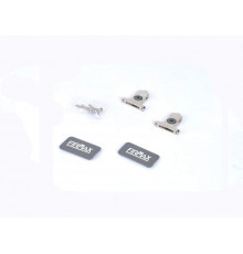 Комплект креплений Firmax высота 89/121 мм (Держатели фасада, заглушки) для ящика Slimline, антрацит 1 ком.