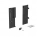 Комплект креплений передней панели ALPHALUX для внутреннего метал. ящика CRYSTAL высота H, антрацит (крепления L+R, уголок соединительный панели и дна, винты)