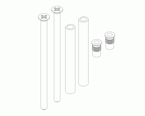 Комплект крепления ручки KORA 175 GOS-S с двух сторон, 02709000