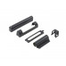 Комплект накладок для нижней и верхней петли на коробке ПВХ, антрацит RAL7016