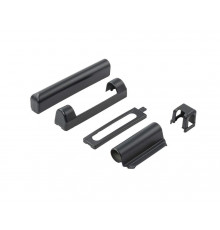 Комплект накладок для нижней и верхней петли на коробке ПВХ, антрацит RAL7016