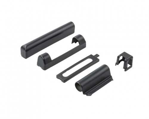 Комплект накладок для нижней и верхней петли на коробке ПВХ, антрацит RAL7016