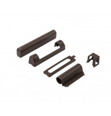 Комплект накладок для нижней и верхней петли на коробке ПВХ, коричневый F5