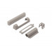 Комплект накладок для нижней и верхней петли на коробке ПВХ, серебро RAL9022