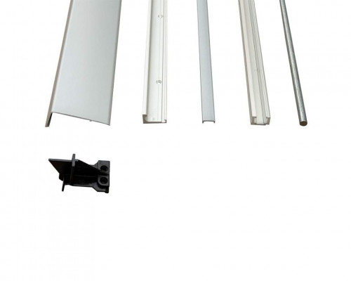 Комплект направляющих PSK COMFORT GR107/240, серебристый - PMPJ1110-L25011