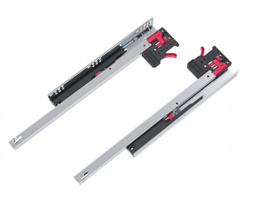 Комплект направляющих Push-to-Open 400 мм скрытого монтажа частичного выдвижения Firmax под фиксатор