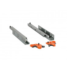 Комплект направляющих Push-to-Open скрытого монтажа Firmax 3D Control  L=350мм, полного выдвижения, для ЛДСП 16мм, 3д регулировка (2 направляющие + 2 крепления) 1 ком.