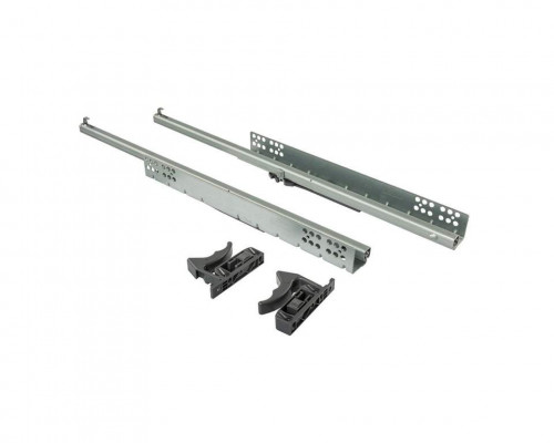 Комплект направляющих Push-to-Open скрытого монтажа с фиксаторами Firmax Ecomotion L=550мм, частичного выдвижения, для ЛДСП 16мм 1 ком.